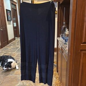 Chico's Dark Navy Blue Wide Leg Traveler’sPants